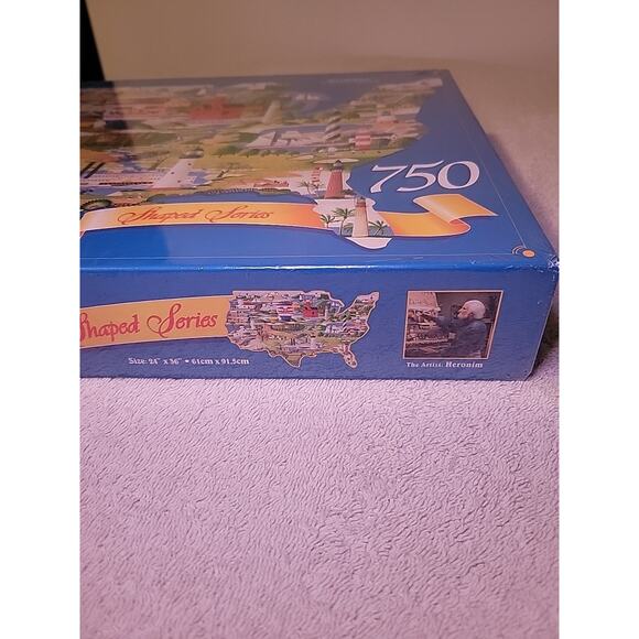 Hometown Shaped Series "USA LIGHTHOUSES" 24X36 750 Pieces RARE NEW SEALED Puzzle - Picture 7 of 7